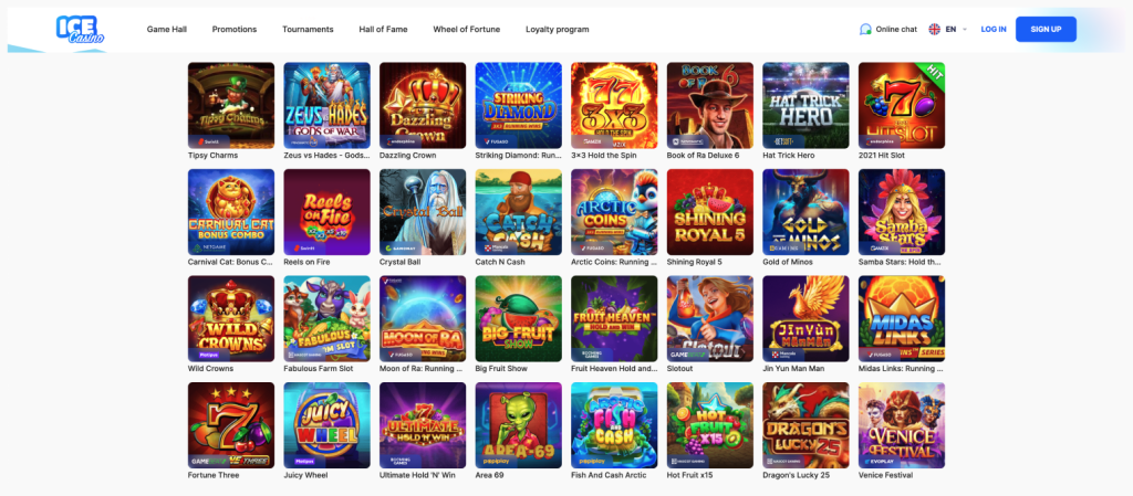 Ice Casino igralni avtomati